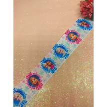 Репсовая лента с рисунком 2,5 см, цена за 1 м